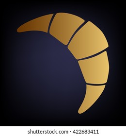 Croissant simple icon