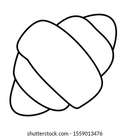 croissant, simple vector outline illustration
