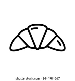 croissant thin line vector icon