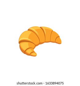 Croissant. Vector 3d isometric, color web icon, new flat style. Creative illustration design, idea for infographics.