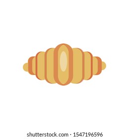 Croissant vector color icon. Flat illustration  isolated on white background. Element design for gastronomy , cafe menu, poster, card, invitation, print, pattern, mobile concept and web apps icon.