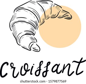 Croissant Vector Food Isolated Illustration On Stock Vector (Royalty ...