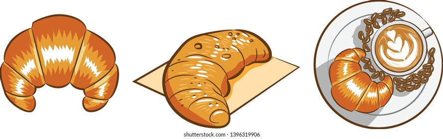 croissant vector graphic clipart design
