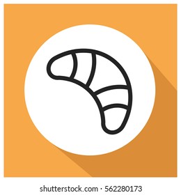 Croissant vector icon