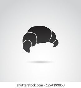 Croissant vector icon. Bread, bakery. 