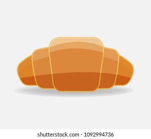 Croissant vector icon. Breakfast symbol, delicious pastries. Layers grouped for easy editing illustration.