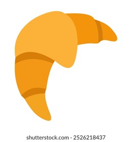 Croissant vector icon. Croissant emoji emoticon flat illustration isolated on white background