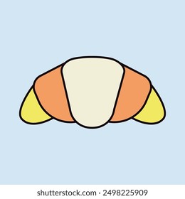 Croissant vector icon. Fast food sign. Graph symbol for cooking web site and apps design, logo, app, UI