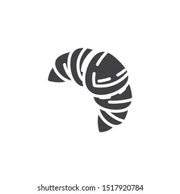 Croissant vector icon. filled flat sign for mobile concept and web design. Bagel cake glyph icon. Symbol, logo illustration. Vector graphics