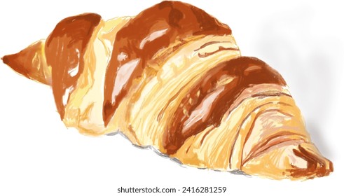 Croissant vector, croissant icon, croissant illustration