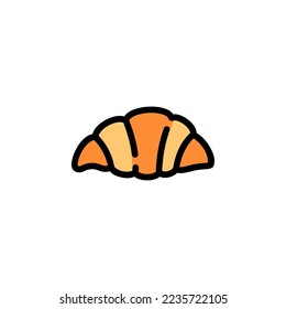 croissant vector icon. perfect use for logo, presentation, application, website, and more. icon design filled line style