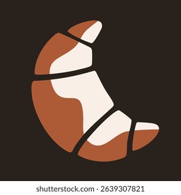 Croissant vector illustration. Breakfast food and bakery concept. 