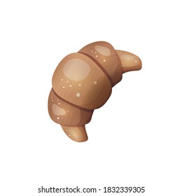 Croissant vector illustration isolated on white background.
