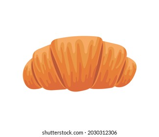 Croissant. Vector illustration isolated on a light background.