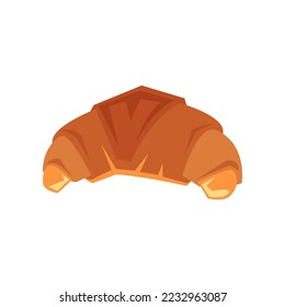 Croissant, Vektorgrafik. Croissant einzeln auf weißem Hintergrund. Herbstkonzept von Hygge