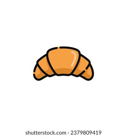 Croissant vector illustration isolated on white background. Croissant icon