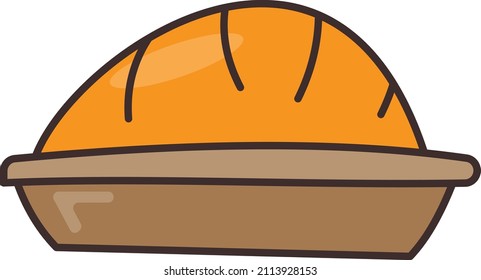 croissant Vector illustration on a transparent background.Premium quality symmbols.Vector line flat icon for concept and graphic design.
