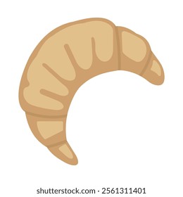 Croissant vector illustration. Simple croissant with icon emoji design.