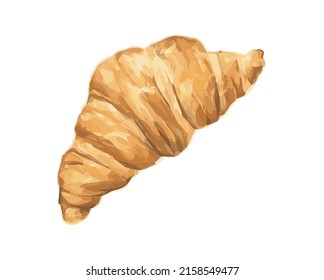 croissant. vector illustration. watercolor. food.