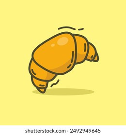 Croissant vector illustration.cartoon style,premium vector.suitable for food icon,logo,sticker,clip art,etc.