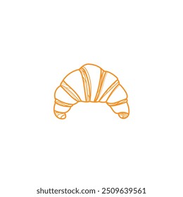 Croissant Vector Image, Baked Croissant Picture Vector, Pastry Croissant Image, Bread Logo Croissant.