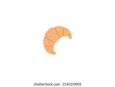 Croissant Vector Isolated Emoticon. Croissant Icon