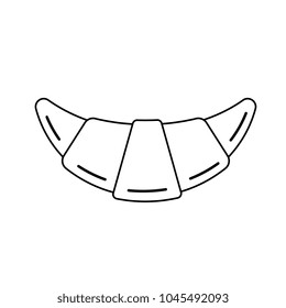 Croissant vector line icon isolated on white background. French morning pastry - croissant line icon for infographic, website or app.