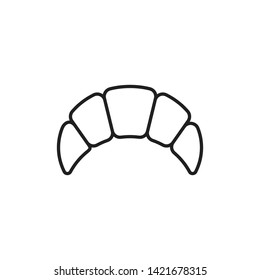 Croissant  Vector Line Icons. Editable Stroke