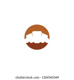 croissant vector logo design sign 