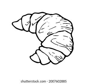 A croissant. Vector logo illustration on a white background. 