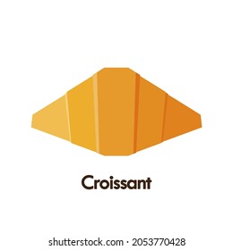 Croissant vector. Croissant on white background. Croissant logo design.