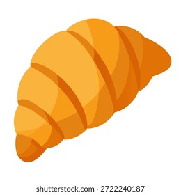 Croissant, Vektor auf weißem Hintergrund