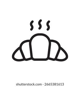Ícone Croissant Vetor Outline. Arquivo EPS 10 