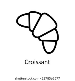 Croissant Vector       outline Icons. Simple stock illustration stock