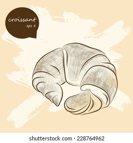 croissant. vector sketches