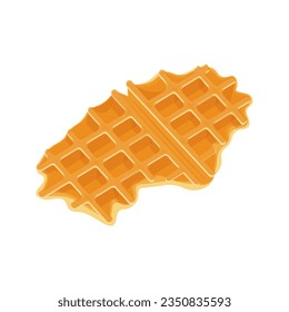 Croissant Waffle Croffle Vector Illustration Logo