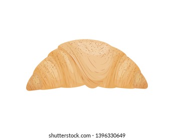 Croissant without filling. Vector illustration on white background.