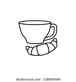 croissants for breakfast icon. Element of fast food for mobile concept and web apps icon. Thin line icon for website design and development, app development