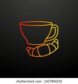 Croissants for breakfast nolan icon. Elements of fast food set. Simple icon for websites, web design, mobile app, info graphics