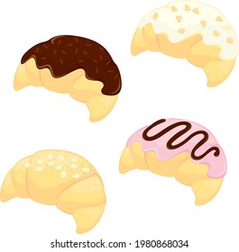 Croissants with Four Style Topping