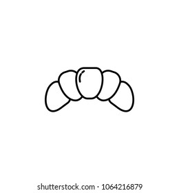 croissants icon. Element of eating for mobile concept and web apps. Thin line  icon for website design and development, app development. Premium icon on white background