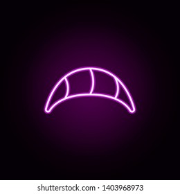 croissants neon icon. Elements of fast food set. Simple icon for websites, web design, mobile app, info graphics