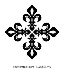 Croix Fleurdelisée (Cross of Lilies), Royal heraldic cross.