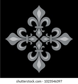 Croix Fleurdelisée (Cross of Lilies), Royal heraldic cross.