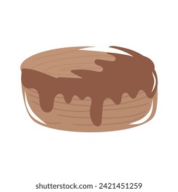 cromboloni, burger, donut isolated on white background. stock food. Set of cakes. Vector for postcards and stickers