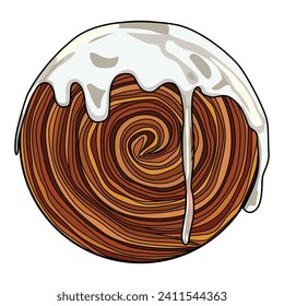 Ilustración vectorial Cromboloni adecuada para pegatinas y elementos de diseño gráfico
