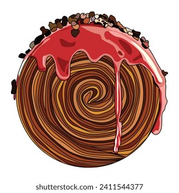 Cromboloni vector illustration suitable for sticker and graphic design element