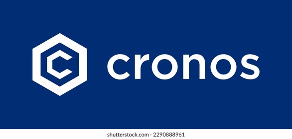 Cronos CRO crypto currency logo vector illustration background