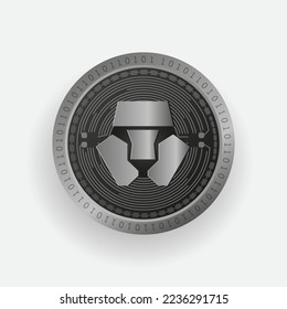 Cronos CRO criptodivisa Moneda de plata