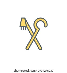 Crook Flat Icon Isolated On White Background